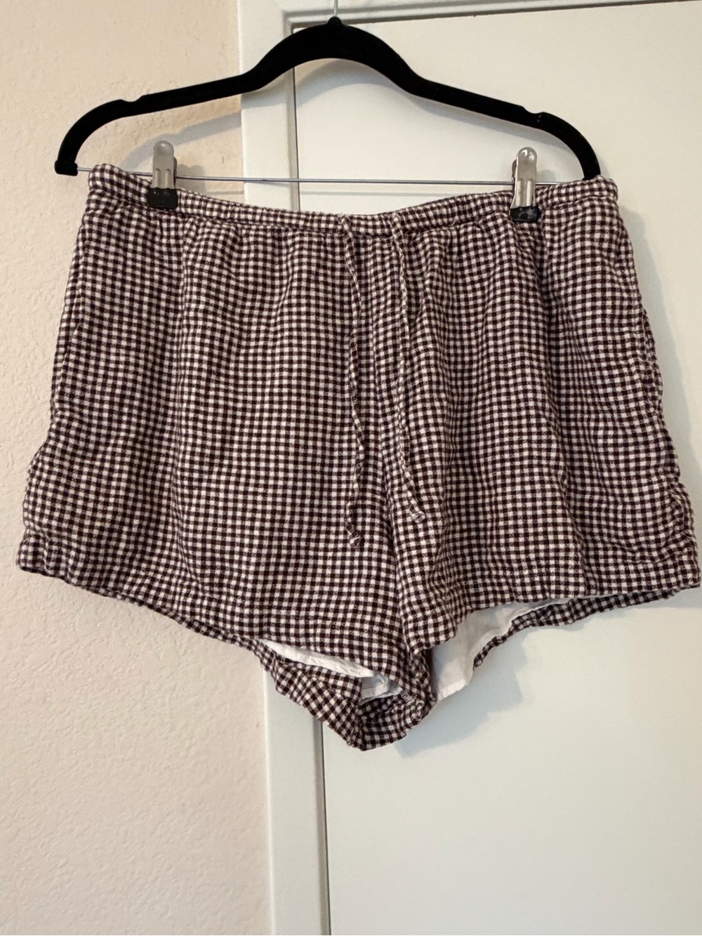 Abercrombie & Fitch Brown and White Gingham Shorts